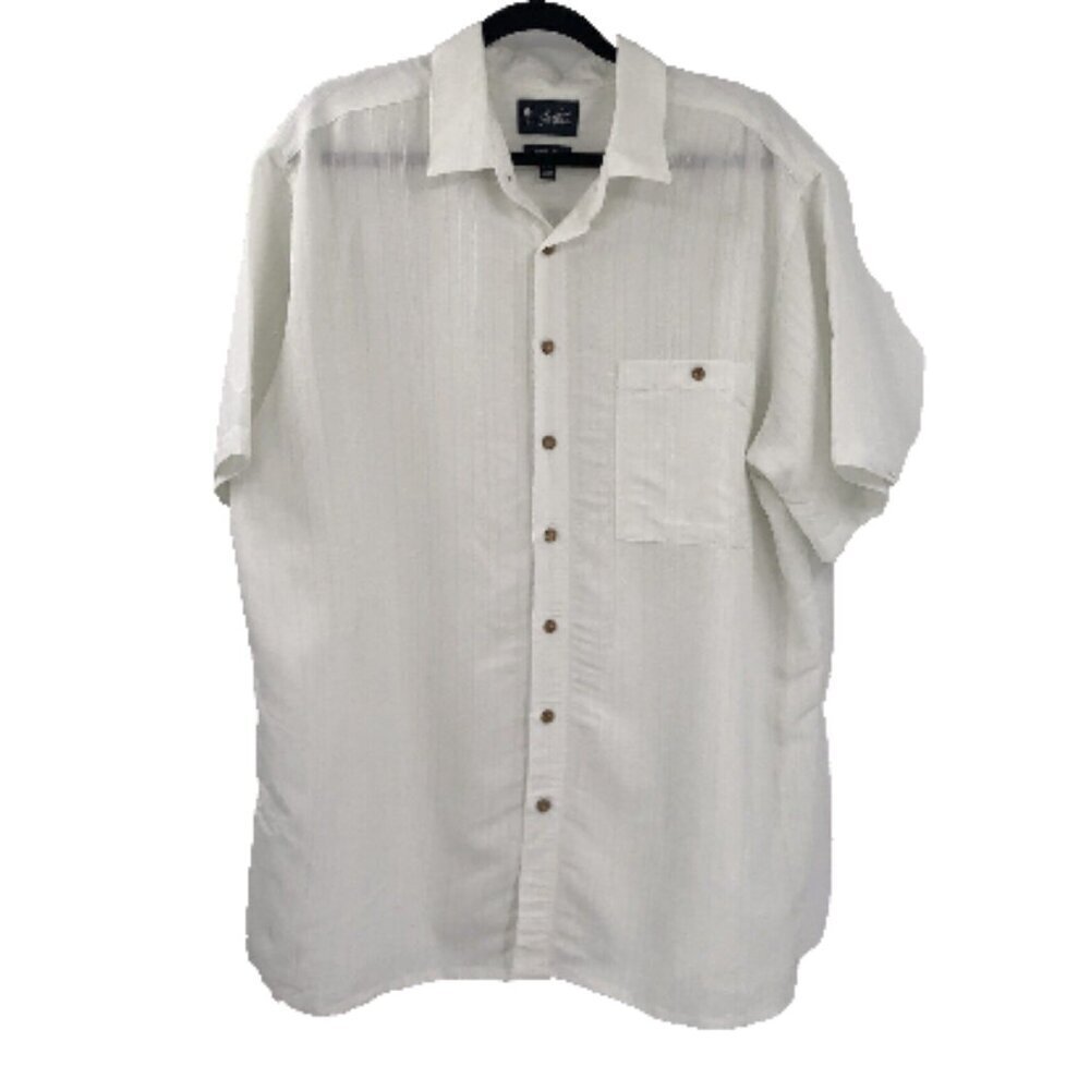 PARADISE COLLECTION Men's Button Down Shirt Classic Fit 2XLT Tall Rayon Vacation